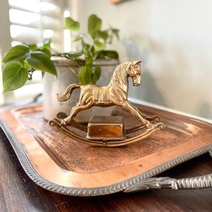 1960s Brass Rocking Horse Music Box